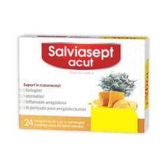 Salviasept Acut, 24 comprimate, Zdrovit